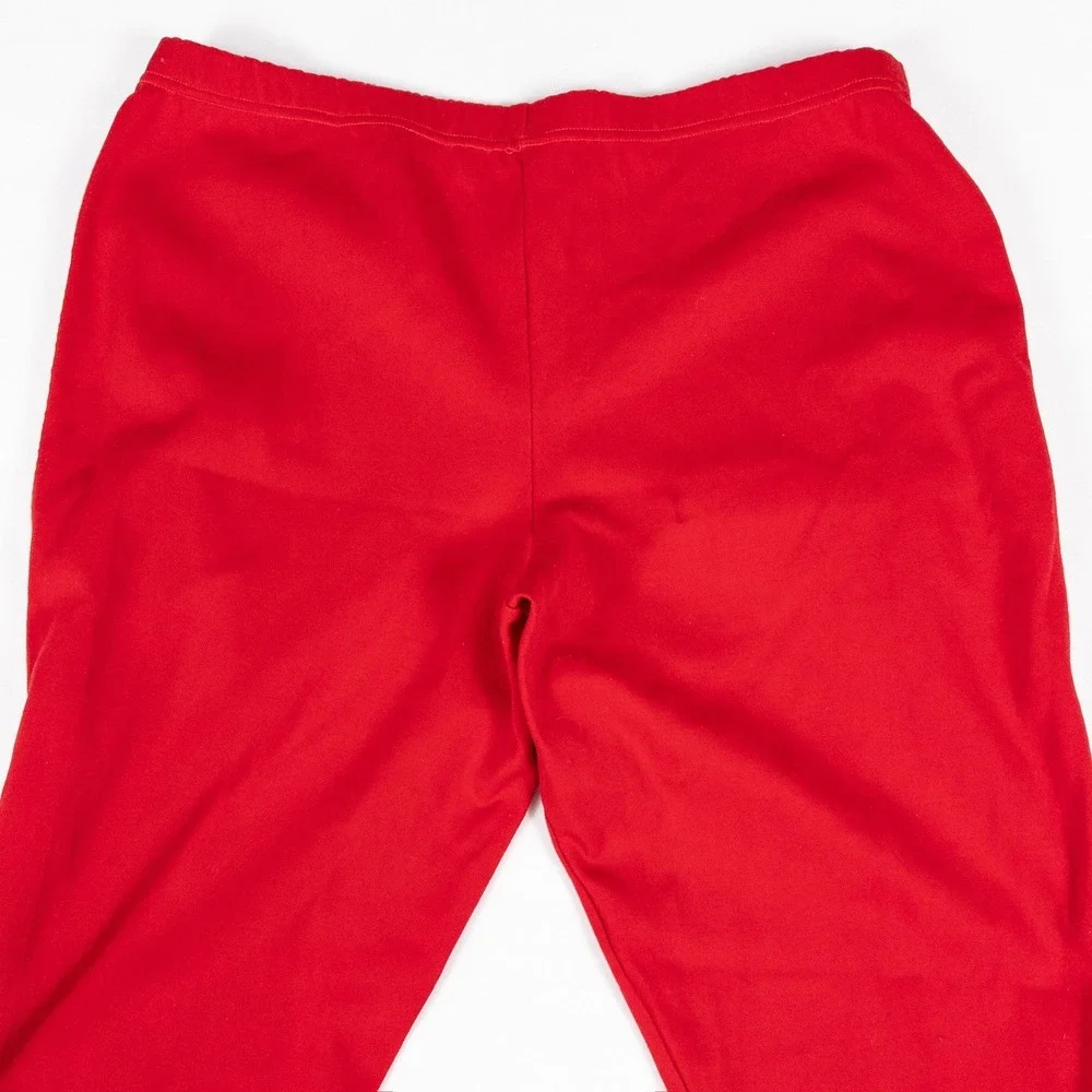 Adidas Tracksuit Pants‎ Mens XL Red 70s Vintage German Tag Foot Strap Ankle Zips
